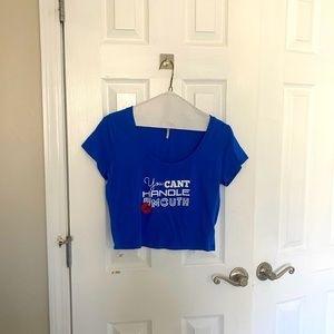 Cropped Blue Tee shirt